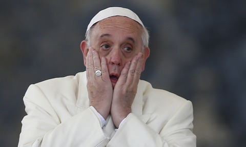vyděšený papež